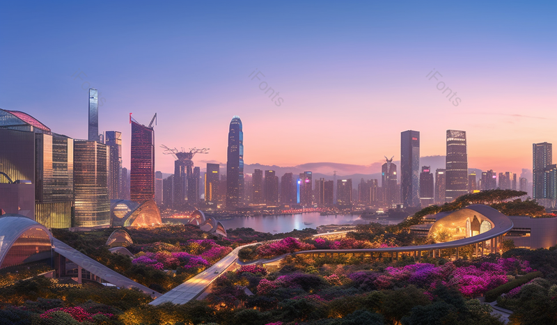 深圳福田都市中心摩天大楼夜景,高清,摄影图,摄影图片,图片大全,摄影图免费下载